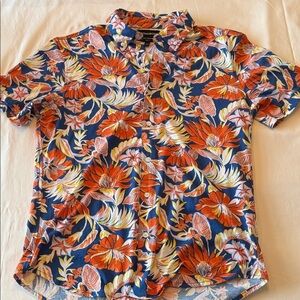 Bonobos Slim Fit Shirt in Orange and Blue Floral
